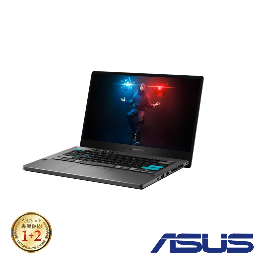 (ROG X Alan Walker G14 聯名機) ASUS GA401QEC 14吋電競筆電 (R9-5900HS/RTX3050Ti/16G/1T SSD/上蓋有燈版)ASUS ROG 系列