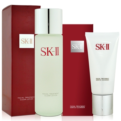 sk-ii 亮采化妝水230ml+全效活膚潔面乳120g