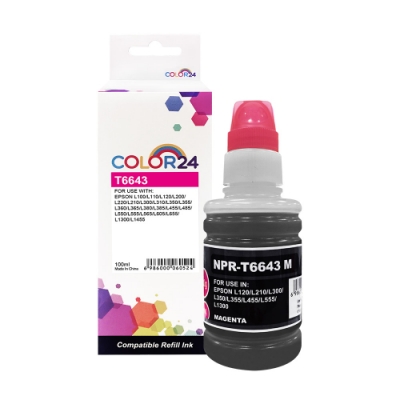 Color24 for Epson T664300/100ml 紅色相容連供墨水