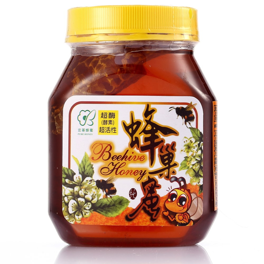 宏基蜂蜜 蜂巢蜜500g(2瓶裝/組)共2組