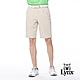 【Lynx Golf】男款彈性舒適基本款後袋蓋設計雙折休閒短褲-卡其色 product thumbnail 2