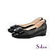 GREENPINE春色漫漫羊皮跟鞋黑色(10332718) product thumbnail 1