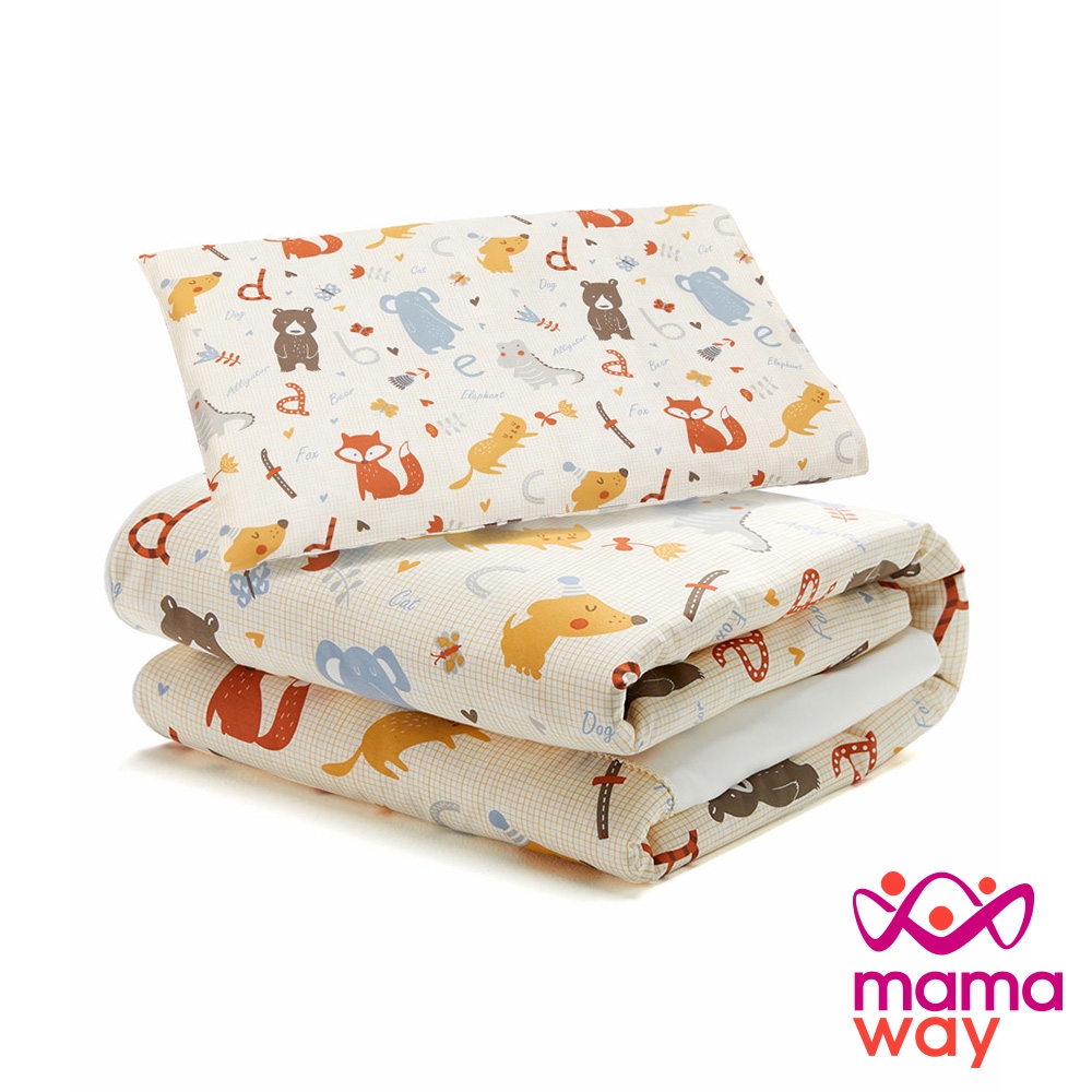 【mamaway 媽媽餵】調溫抗菌安撫涼被(動物園)—睡袋組適用