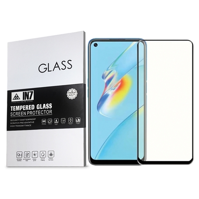 IN7 OPPO A54 4G (6.51吋) 高清 高透光2.5D滿版9H鋼化玻璃保護貼-黑色