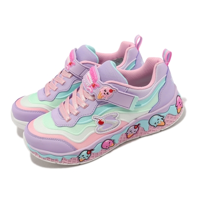 Skechers 童鞋 Sundae Sweeties 彩色 紫 冰淇淋 霜淇淋 香氛科技 魔鬼氈 中童 小朋友 303625LLVMT