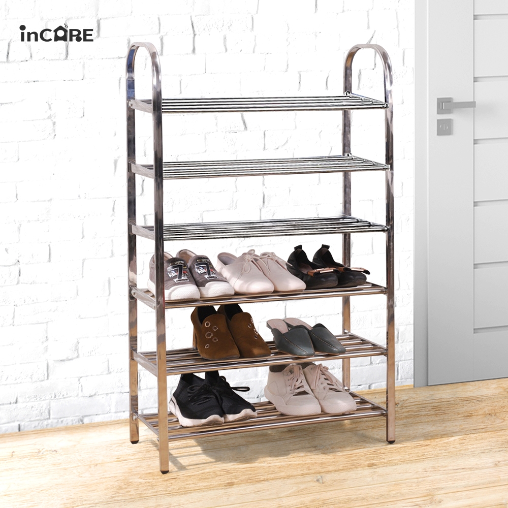 【Incare】不銹鋼六層簡易組裝鞋架