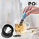 【PO:Selected】丹麥咖啡泡茶兩件組 (咖啡玻璃杯240ml-灰/試管茶格-藍) product thumbnail 1