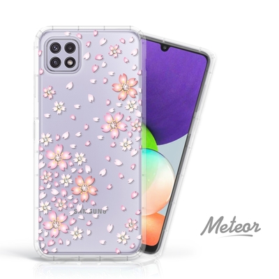 Meteor Samsung Galaxy A22 5G 奧地利水鑽殼 - 櫻花