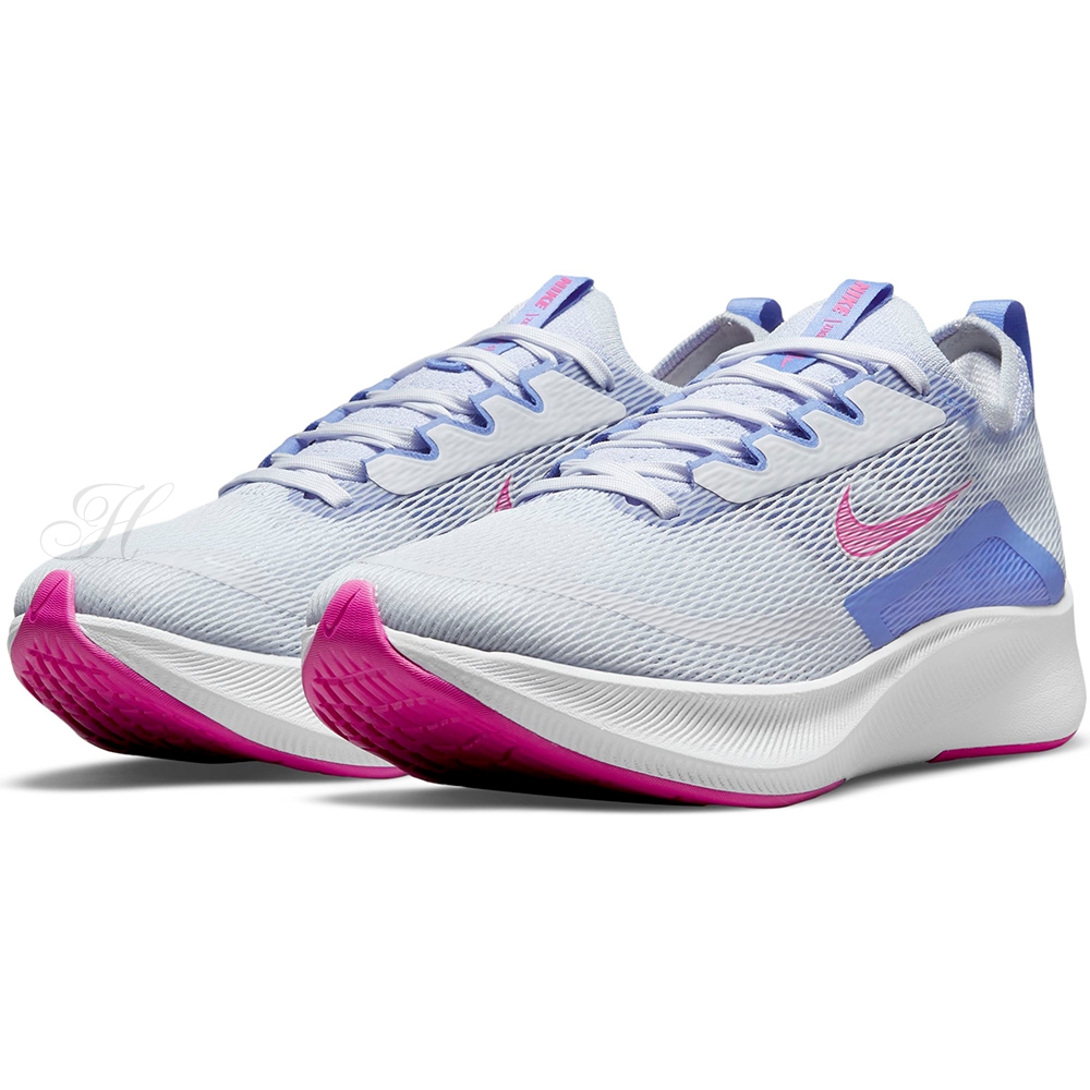 NIKE 慢跑鞋 女鞋 運動鞋 緩震 WMNS ZOOM FLY 4 灰紫 CT2401003