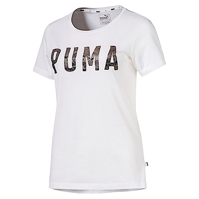 PUMA-女性基本系列Athletic短袖T恤-白色-歐規