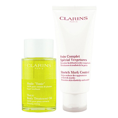 CLARINS克蘭詩 身體調和護理油100ml+宛若新生除紋霜200ml