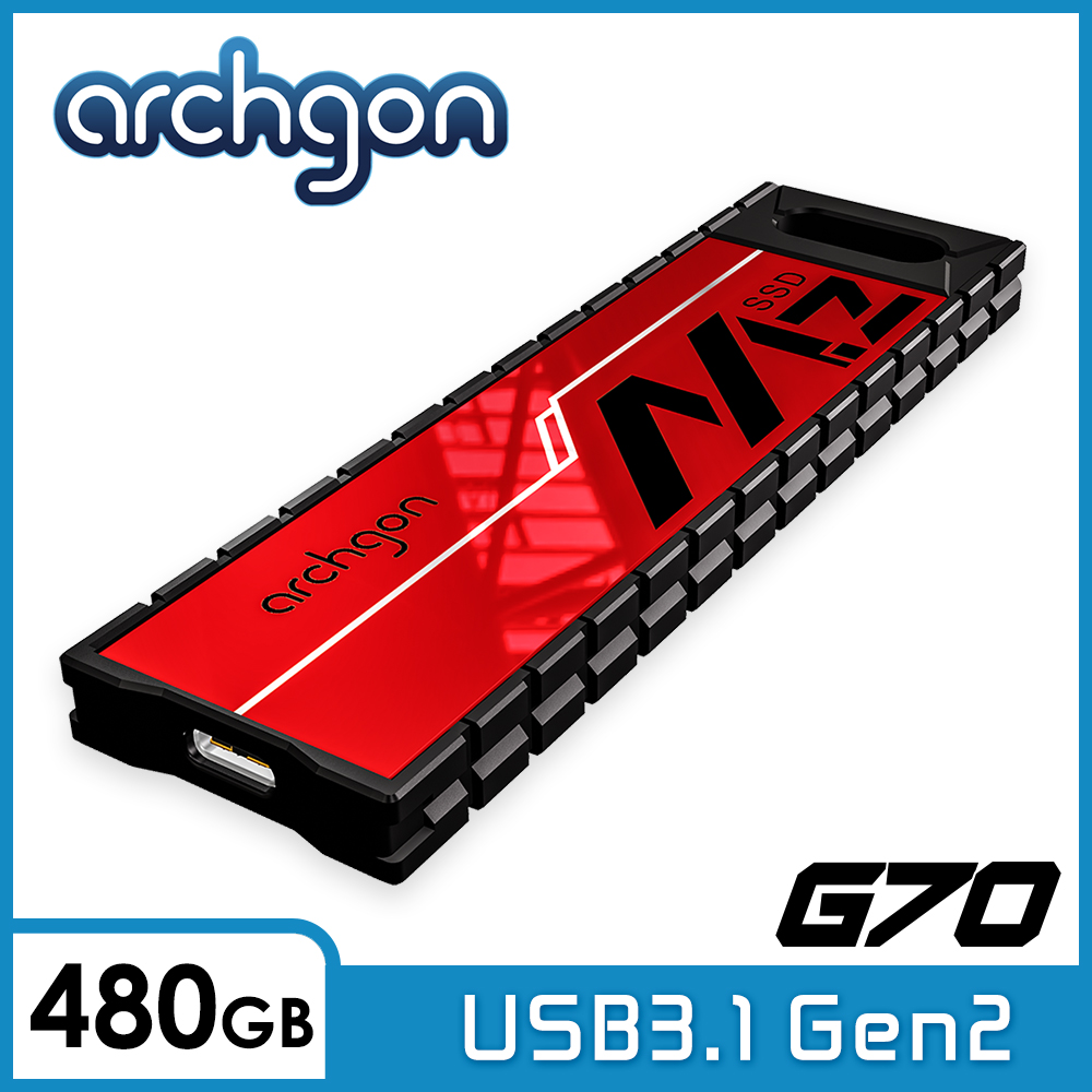 Archgon 960GB 外付けSSD USB3.1 Gen2対応 ポータブルSSD 転送速度最大