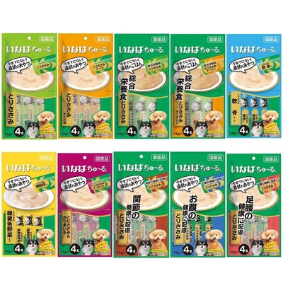 日本CIAO INABA汪啾嚕/主食/Cozy life/綜合營養/鯊魚軟骨/寒天肉泥 14g*4入 x 24組(購買二件贈送全家禮卷50元x1張)