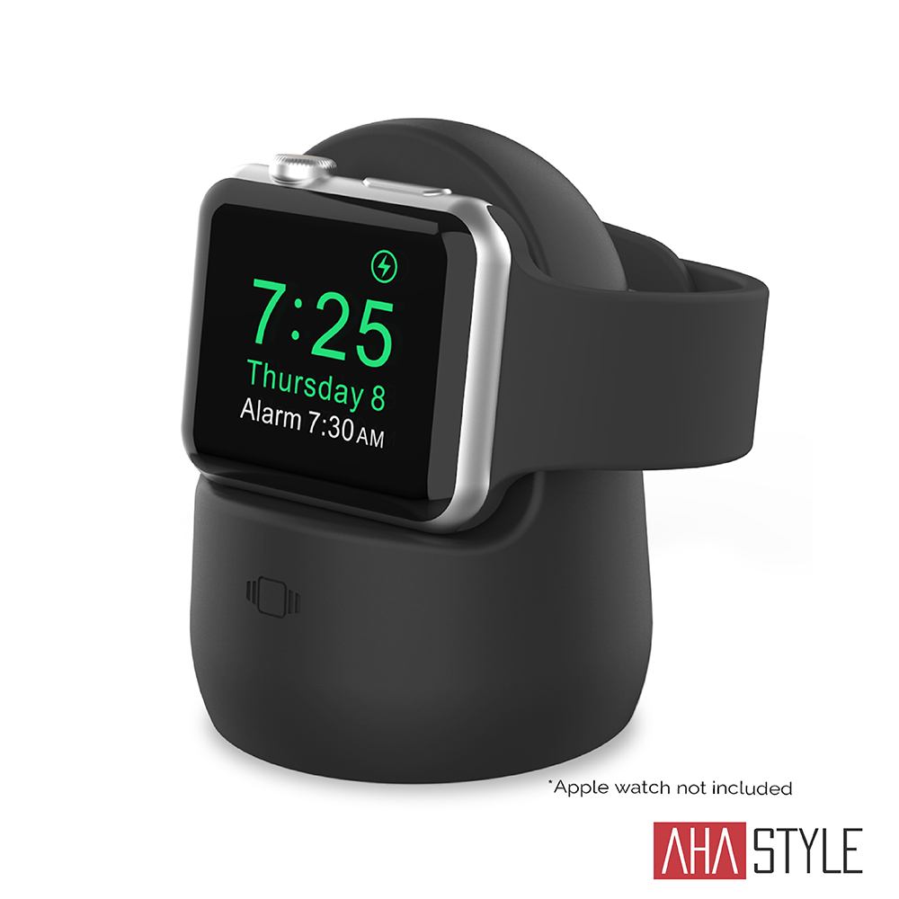 Ahastyle Apple Watch矽膠充電底座黑色 Airpods配件 Yahoo奇摩購物中心