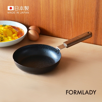 日本FORMLADY 小泉誠 ambai日製原木柄平底鐵鍋-18cm