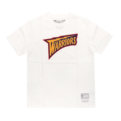 Mitchell Ness NBA Warriors 金洲 勇士 短T 白 MN 復古 MNTS001GSWW