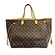 二手品 七成新LOUIS VUITTON路易威登 LV 經典原花Neverfull大款肩背包 product thumbnail 1