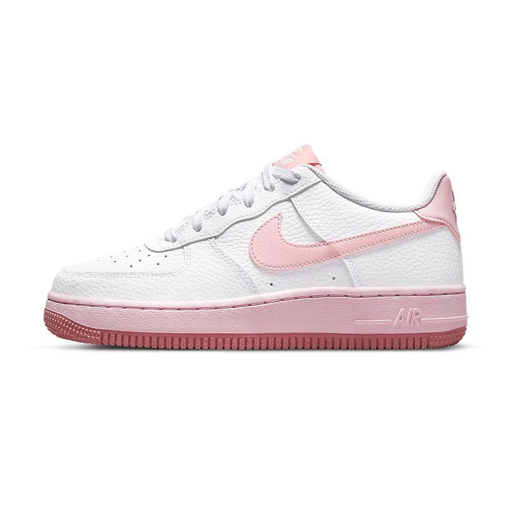 【NIKE】Nike AIR FORCE 1 (GS) 運動鞋 休閒鞋 女鞋 AF1 粉白 大童 -CT3839107