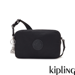 Kipling 黑檀木色輕便長方形多袋斜背包-MILDA