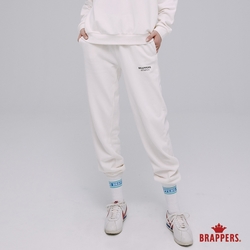 BRAPPERS 女款 Wellbe系列-簡約印花休閒束口褲-米白