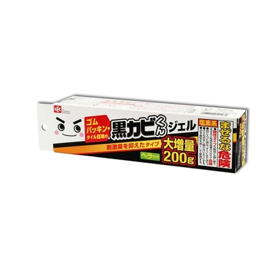 日本LEC激落君 鹼性凝膠除霉膏大容量200g /盒 (附平鏟刮板1入,浴室廁所磁磚隙縫除霉,洗衣機膠圈防霉,除霉凝膠劑)