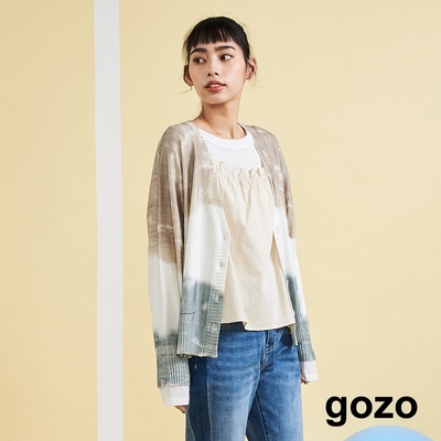 gozo-漸層渲染刷破針織外套(兩色)
