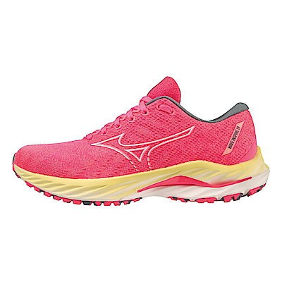 Mizuno Wave Inspire 19 [J1GD234472] 女 慢跑鞋 運動 路跑 支撐型 避震 螢光粉