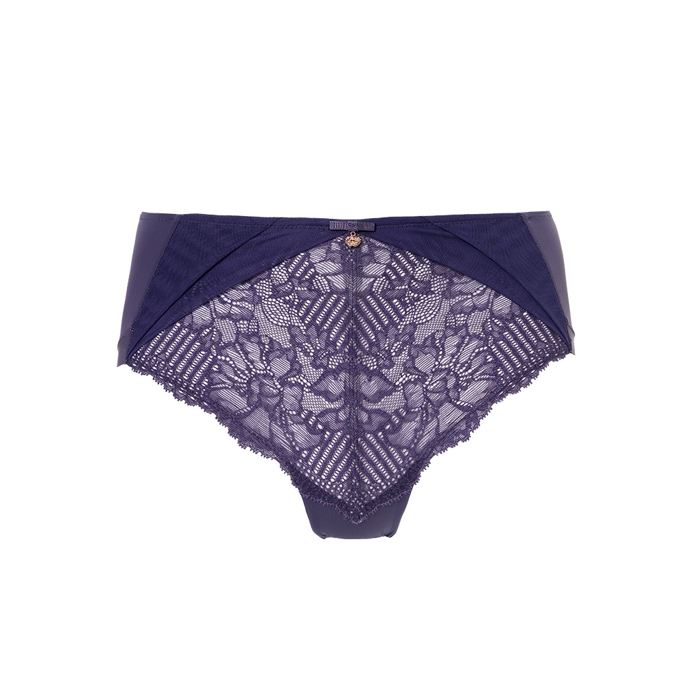 黛安芬-FLORALE熱艷麗菊系列 超細纖維中腰平口內褲 M-EEL 知性紫