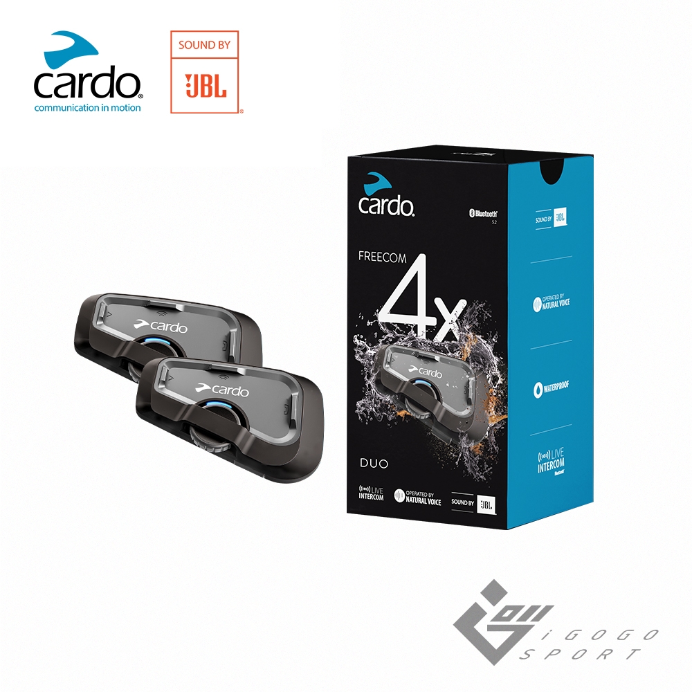 Cardo FREECOM 4X 安全帽通訊藍牙耳機 (雙入組)