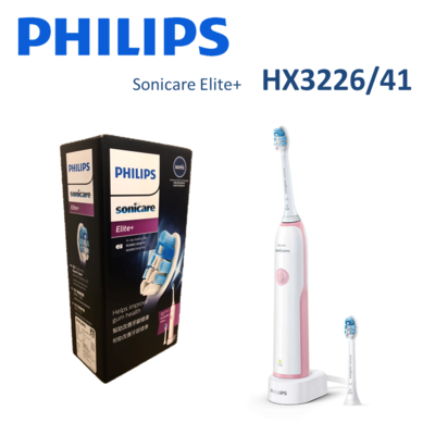 PHILIPS飛利浦 Sonicare Elite+ 音波震動牙刷-粉紅色 HX3226/41