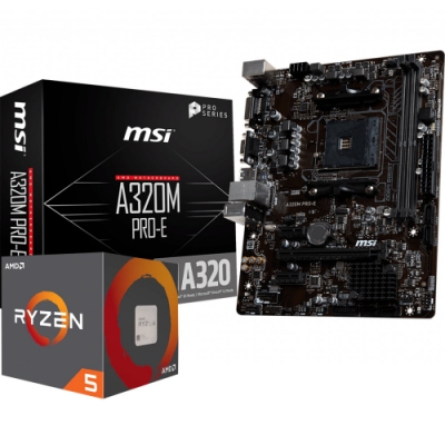 AMD Ryzen5 1600 + MSI A320M 組合套餐