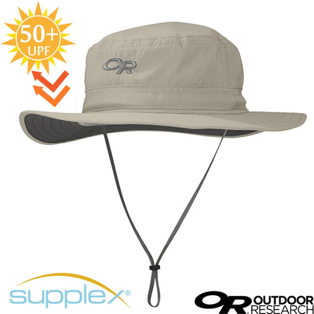 Outdoor Research 新款 HELIOS SUN HAT™ 輕量抗UV透氣中盤帽/圓盤帽.防風帽_卡其