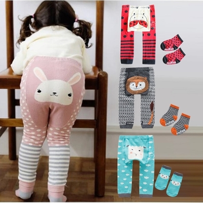 Baby童衣 寶寶動物造型針織內搭褲+襪子兩件組 88573