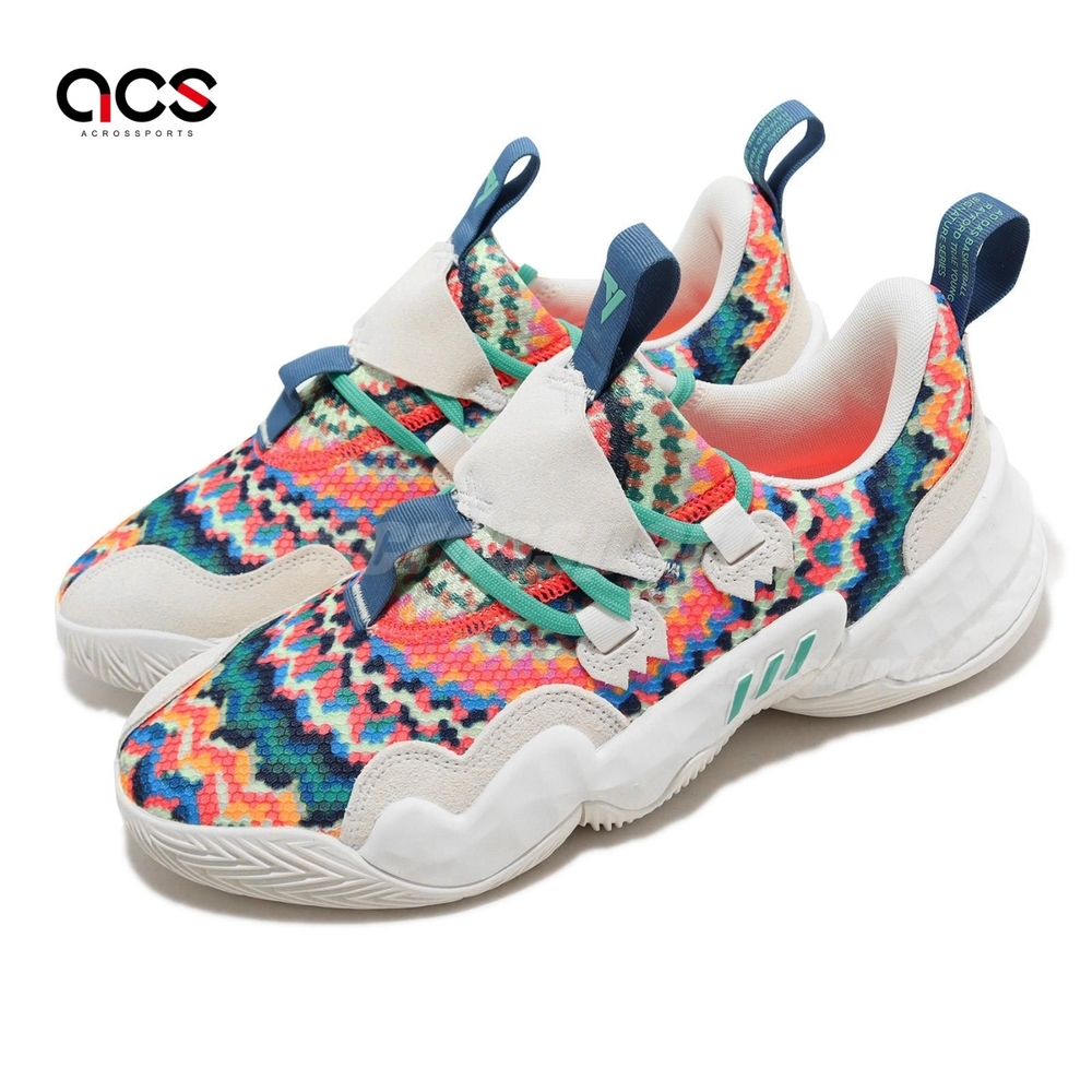 adidas 籃球鞋 Trae Young 1 男鞋 米白 彩色 Tie-Dye 崔楊 運動鞋 GY0295