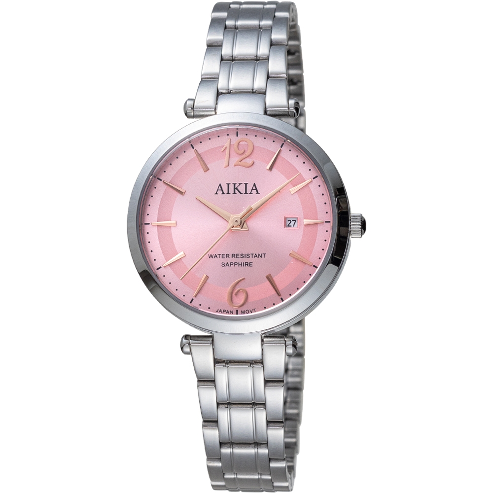 AIKIA 經典優雅石英腕錶-4A2320WPT/32mm粉色