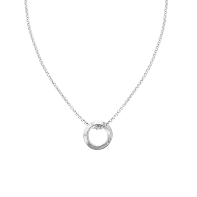 Calvin Klein CK Twisted Ring 扭環項鍊 母親節禮物 送禮推薦-銀 35000306