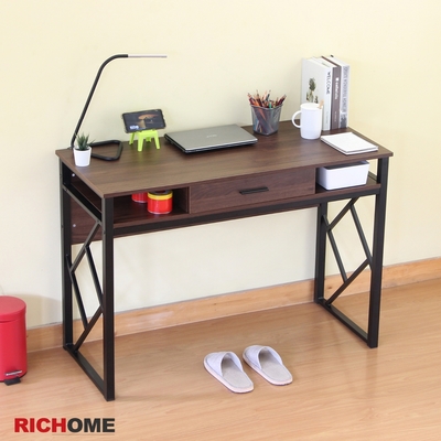 RICHOME 艾倫工業風書桌W110 x D48 x H76.5 CM