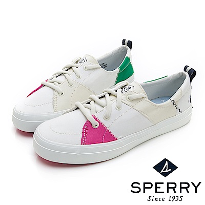 SPERRY BIONIC 撞色縫線拼接休閒鞋(女)-白色