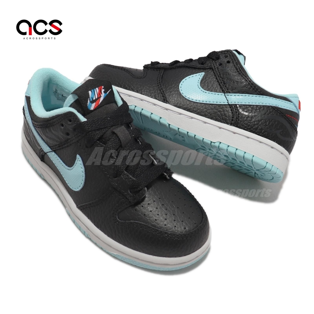 Nike 童鞋Dunk Low SE PS 中童黑藍幼童Barber Shop 理髮店休閒鞋DH9755