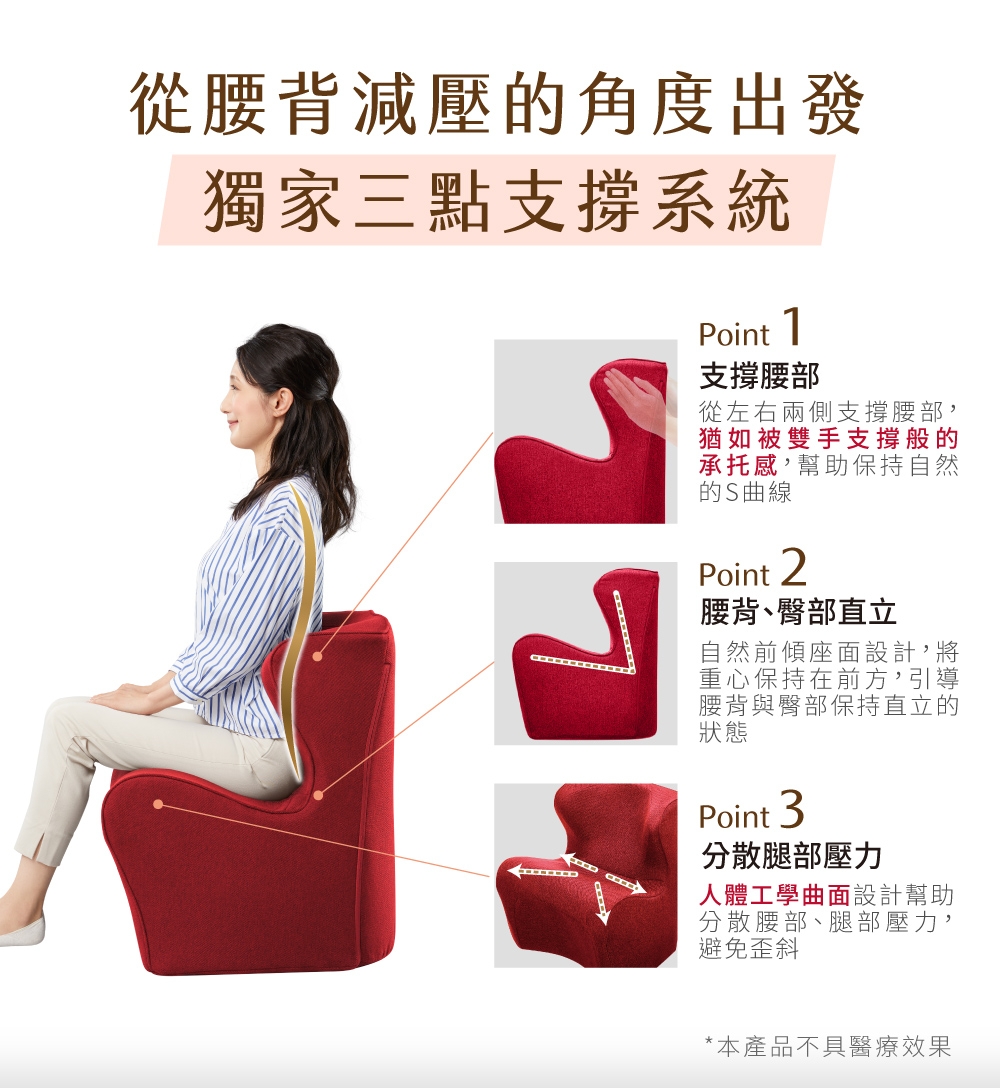 Style Dr. Chair Plus 舒適立腰調整椅加高款- 紅| 其他坐墊| Yahoo奇摩