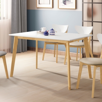 MUNA家居   奧斯卡雙色4.3尺餐桌(不含椅)   130X80X75cm