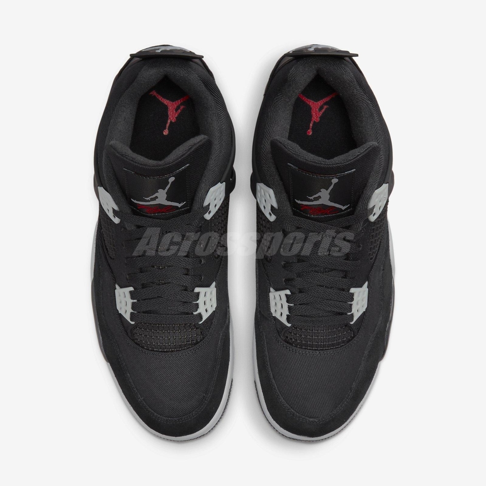 Nike 休閒鞋Air Jordan 4 Retro SE Black Canvas 黑4代小阿姆男鞋