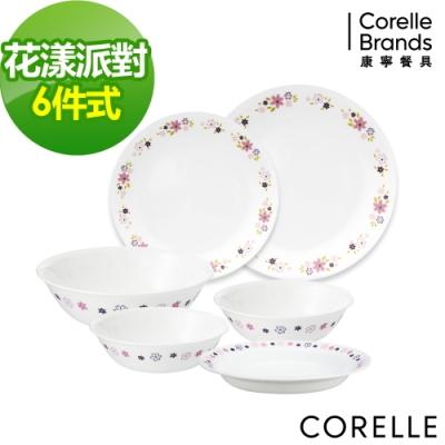 【美國康寧】CORELLE花漾派對6件式餐盤組(601)