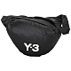 Y-3 SNEAKER 字母緞尼龍彎月肩背包(黑色) product thumbnail 1