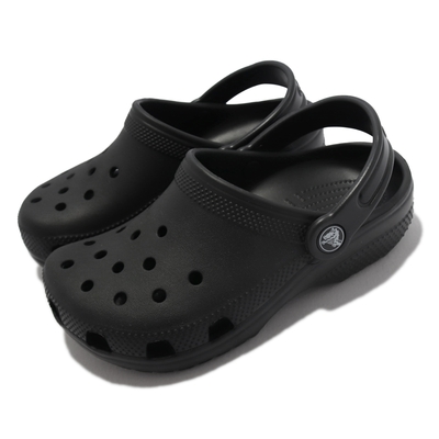 Crocs 洞洞鞋 Classic Clog K 黑 全黑 中童鞋 小朋友 4-7歲 親子鞋 素色 幼稚園 206991001