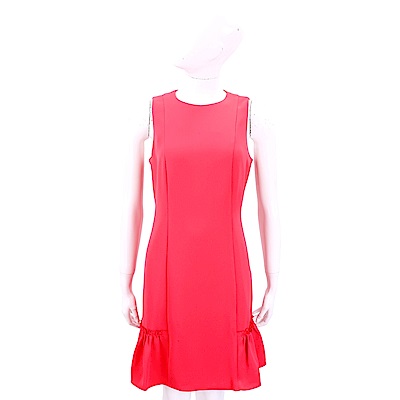 Michael Kors 荷葉襬設計紅色背心洋裝