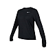NIKE 女長袖T恤-DRI-FIT 慢跑 路跑 上衣 反光 訓練 CU3278-010 黑銀 product thumbnail 1