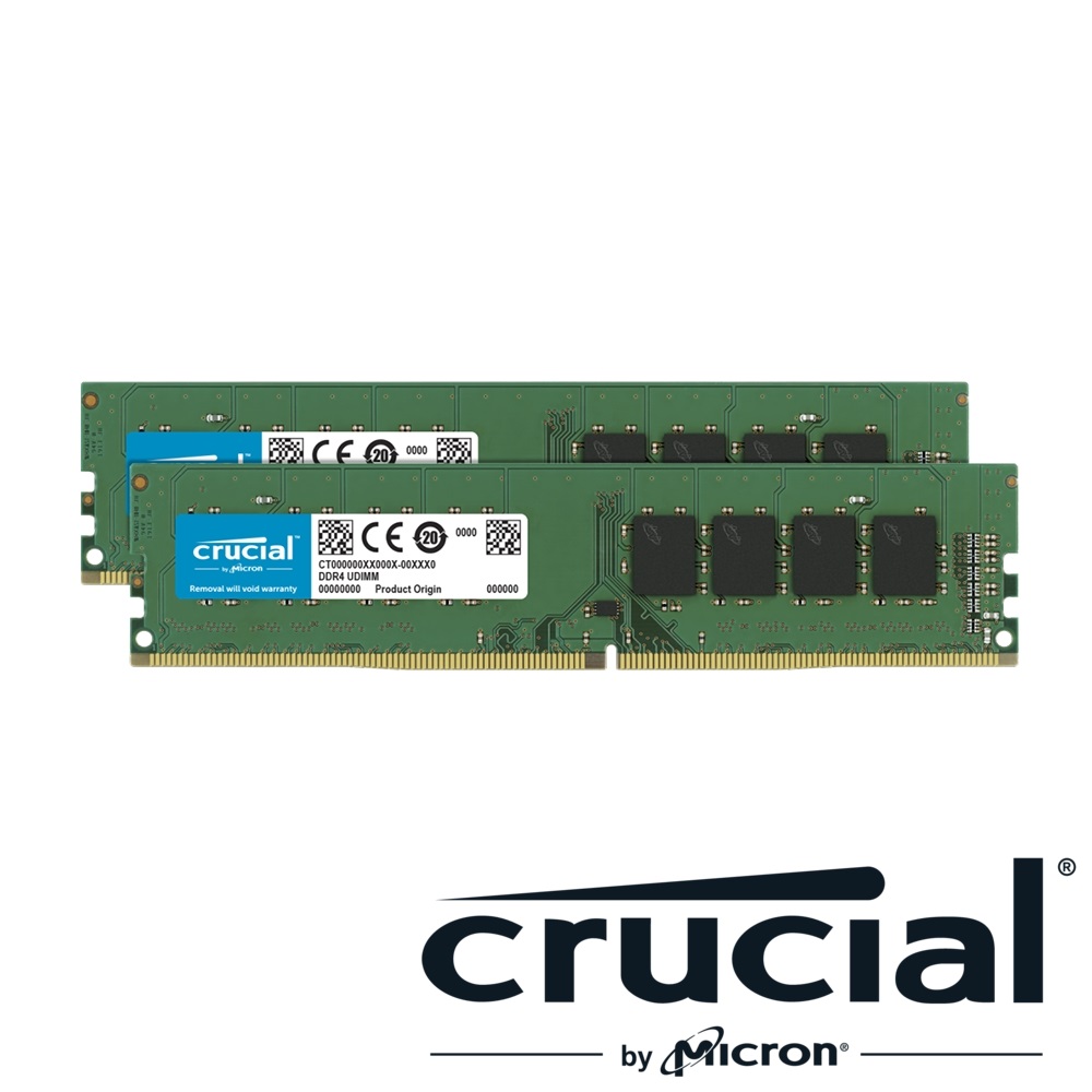 Micron Crucial DDR4 3200 16G (8G*2) 雙通道桌上型記憶體(原生3200