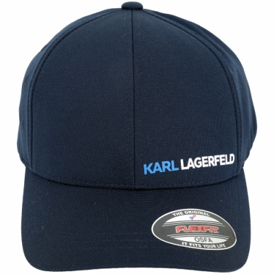 KARL LAGERFELD 標籤設計棒球帽(深藍色)