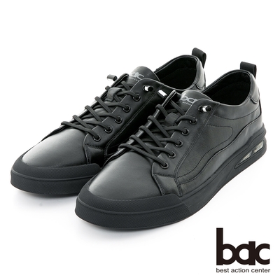 【bac】經典造型綁帶休閒鞋-黑色